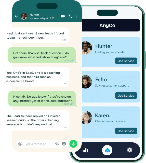 Mobile app interface showing AI chat conversation with StylePro agent